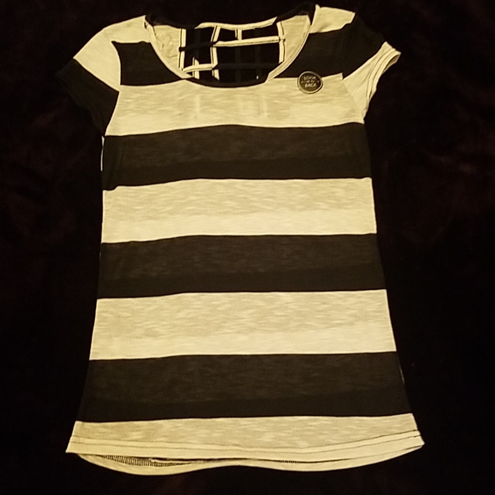 New with tags black and white stripe shirt